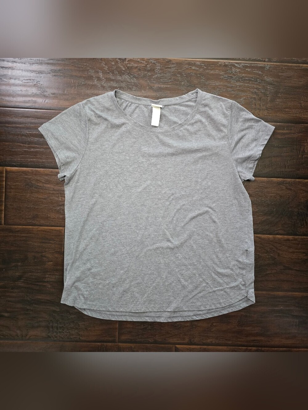 H&M Basics Womens Grey Short Sleeve Casual Tee Large